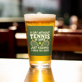 Cómnito de tenis cita tipografía de cerveza