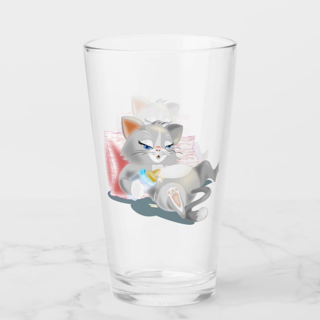 Cómnito de vidrio para gato para bebé (Anverso)