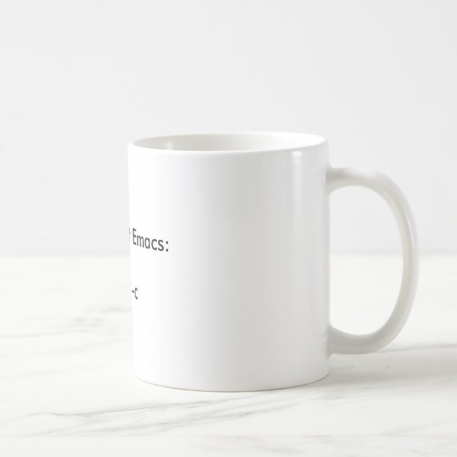 Cómo abandonar Emacs, la taza (Derecha)