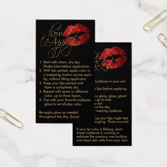 Cómo aplicar - Labios rojos en negro (Oficina)