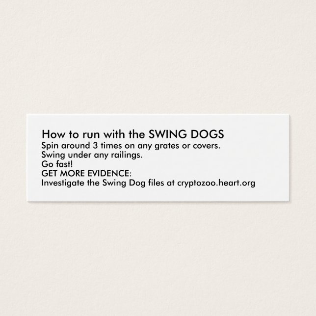 Cómo correr con los SWING DOGS (Frente)