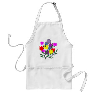 COMO delantal del ramo floral de la primavera