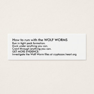 Cómo ejecutar con WOLF WORMS