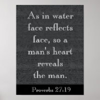 Como en el agua - Proverbios 27:19 - impresión de 
