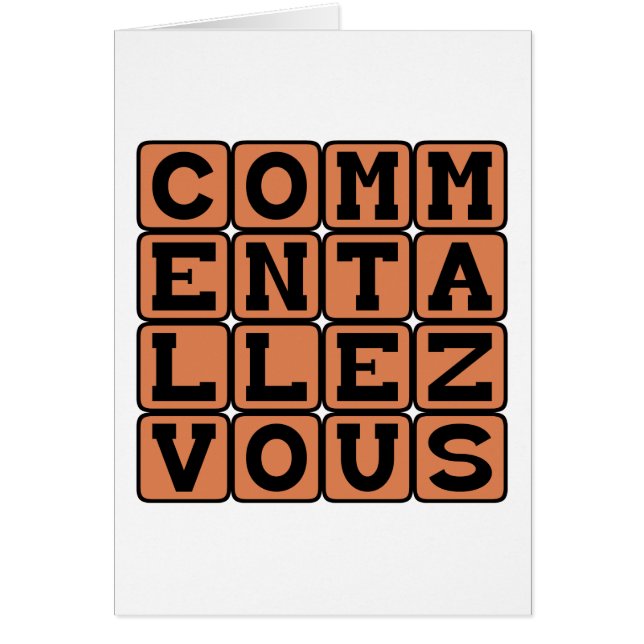 Cómo Está, How Are You (Frente)