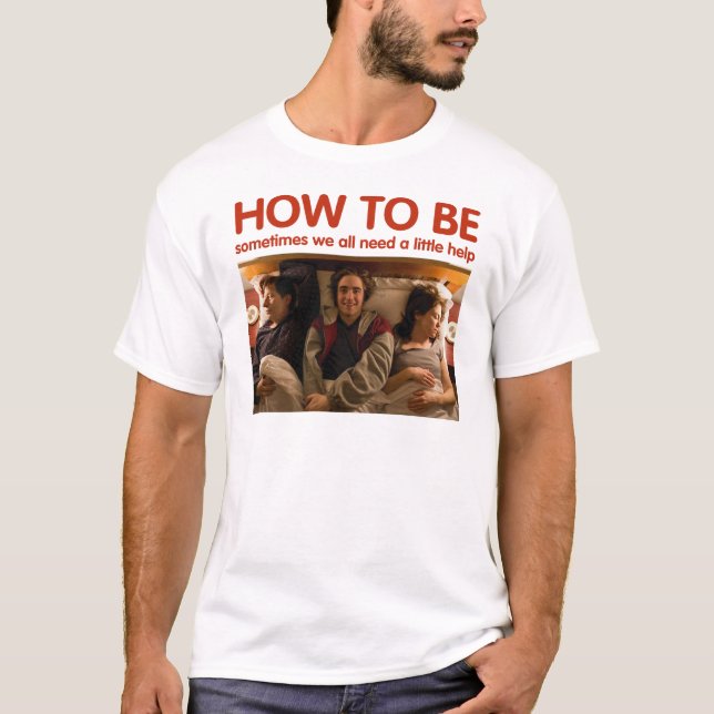 Cómo estar - en camiseta del blanco de la cama (Anverso)
