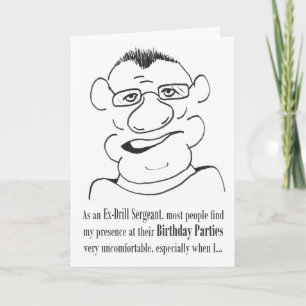Como exsargento de taladro - Tarjeta de cumpleaños