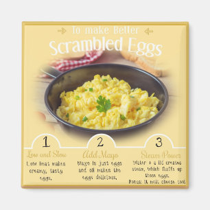 cómo hacer imán de huevos revueltos