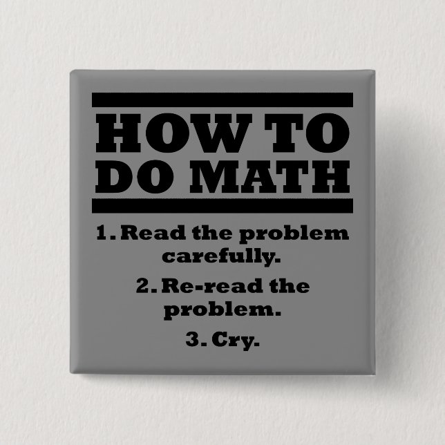 Cómo hacer math Divertido botón Badge Pin (Anverso)