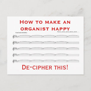 Cómo hacer una postal feliz a un organista
