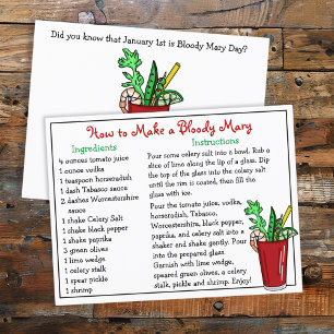 Cómo hacer una tarjeta de receta de Mary sangrient
