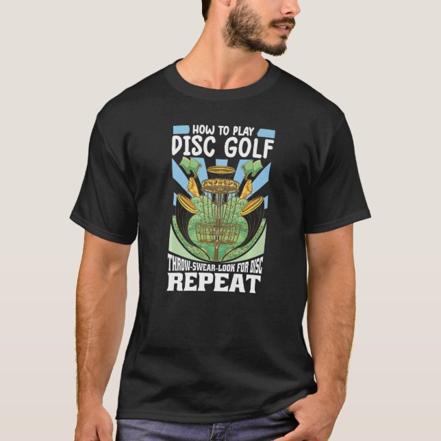 cómo jugar la camiseta de golf de disco para hombr (Anverso)