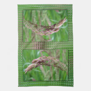 Cómo la hierba cultiva toalla de cocina