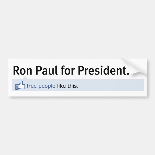Como la pegatina para el parachoques de Ron Paul (Frente)