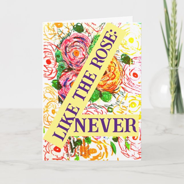 Como la tarjeta Rose Never (Anverso)