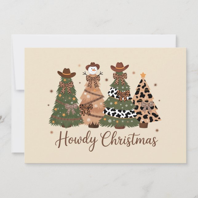 Cómo Navidad Occidental Retro Árbol Vaquero Vaquer (Anverso)