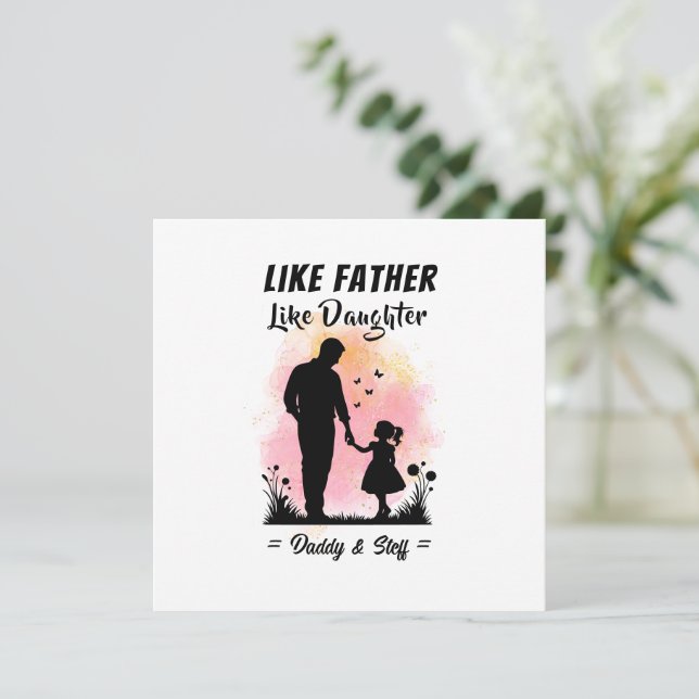 Como padre como hija - nombre personalizado (Anverso de pie)