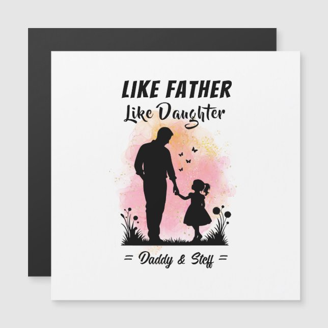 Como padre como hija - nombre personalizado (Anverso/Reverso)