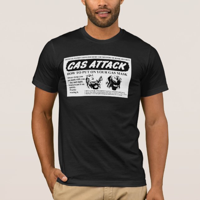 Cómo Ponerse la Camiseta de Máscara de Gas (Anverso)