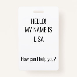 ¿Cómo puedo ayudar? Tarjeta de identificación