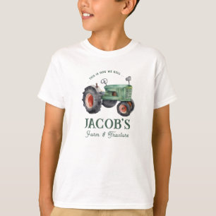 Cómo rodar camiseta de cumpleaños de Tractor Boys