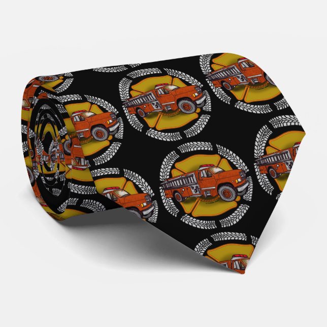 Cómo Rueda Bombero corbata negra (Enrollado)