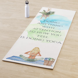 Cómo se siente la mat acuarela del yoga