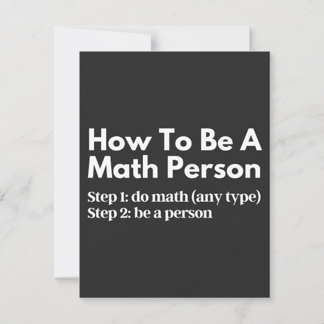 Cómo ser una persona matemática (Anverso)
