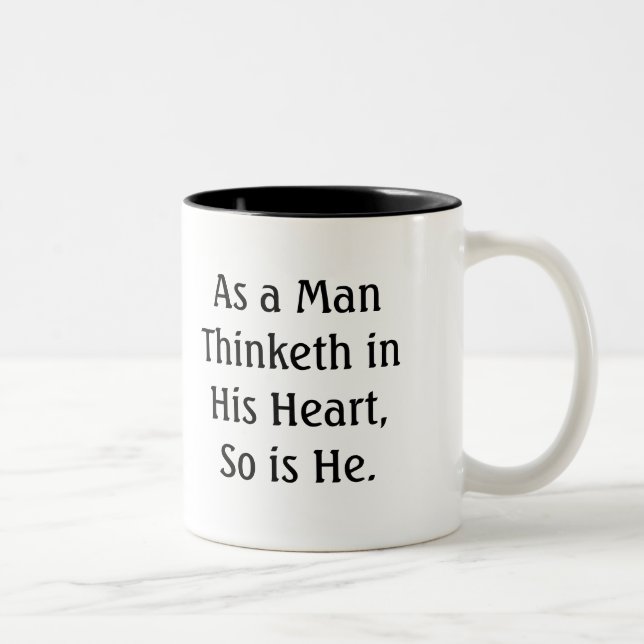 Como taza de Thinketh del hombre (Derecha)