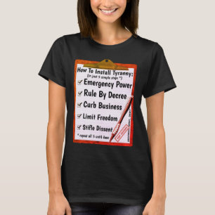 Cómo - Tiranía (oscura) camiseta