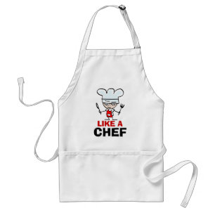 Como un delantal de chef adulto para hombres bla