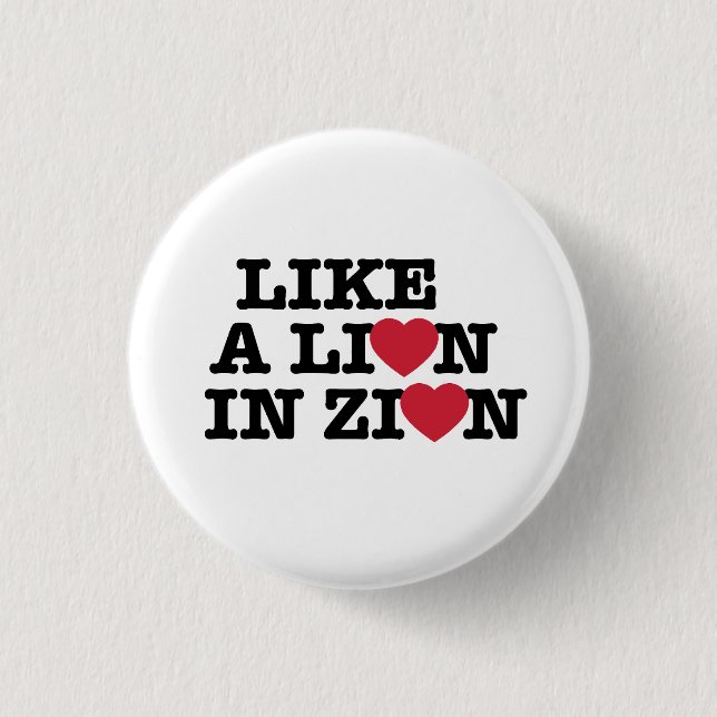 Como un león en el botón Zion (Anverso)