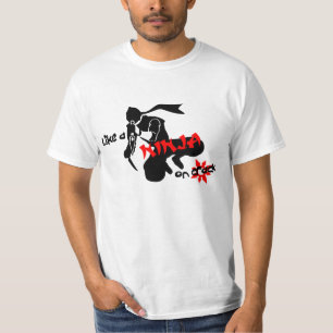 Como un Ninja en la camiseta de la grieta