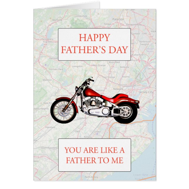 Como un padre para mí moto del día del padre (Frente)