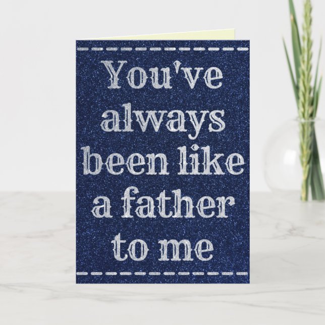 Como un padre para mí tarjeta brillante del Día de (Anverso)