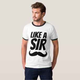 COMO UN SEÑOR, Camisetas divertidas Mustache para