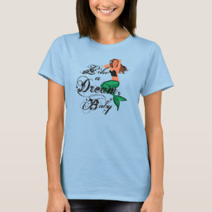 "Como un sueño, camiseta de la sirena del bebé"