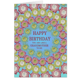 Como una abuela con flores crochet de cumpleaños