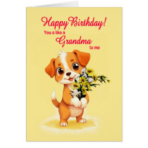 Como una abuelita para mí Cachorro de cumpleaños y