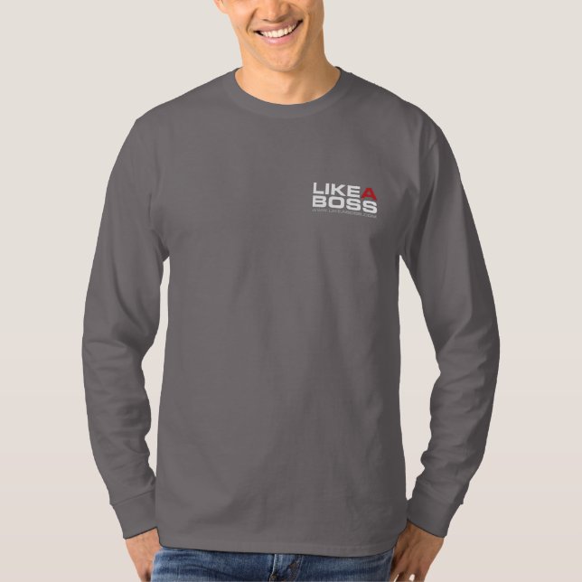 Como una camisa de manga larga de Henley de la (Anverso)