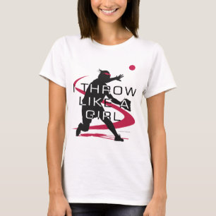 Como una camiseta roja del softball de la defensa