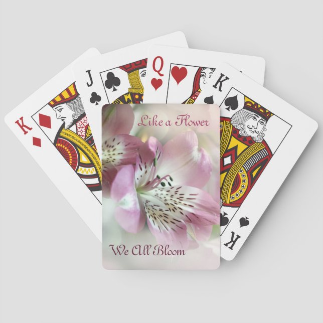 Como una flor que todos florecemos jugando cartas (Reverso)