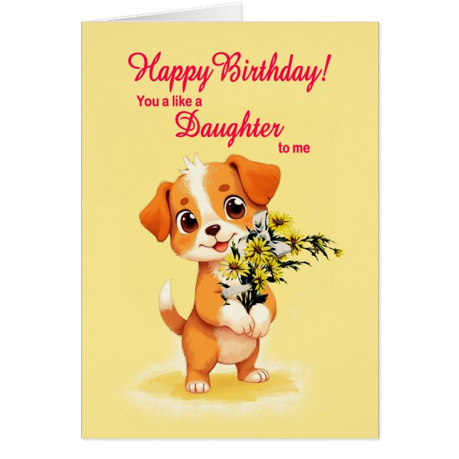 Como una hija para mí cachorro de cumpleaños y flo (Frente)