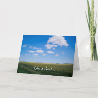 "Como una nube" Poema Tarjeta de felicitación
