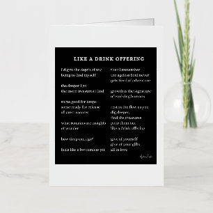 Como una ofrenda de bebida poema de aliento poesía