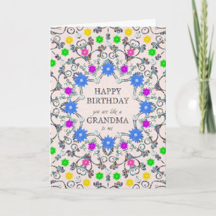 Como una tarjeta de cumpleaños de la abuela Abstra