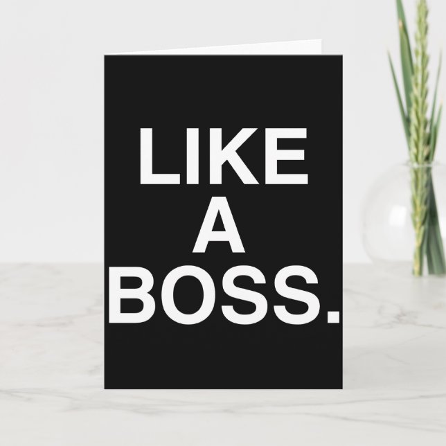 Como una tarjeta de jefe (Anverso)