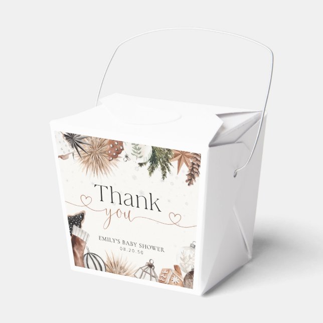 Cómoda caja de favoritos de Baby Shower para Navid (Front Side)