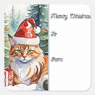 Cómoda etiqueta de regalo para Navidades de Maine