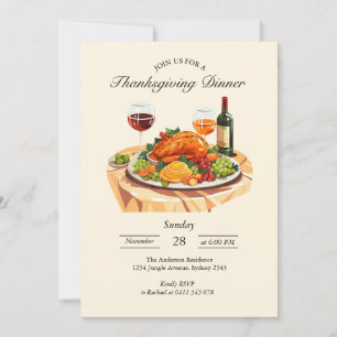 Cómoda tarjeta de invitación a la fiesta de Acción
